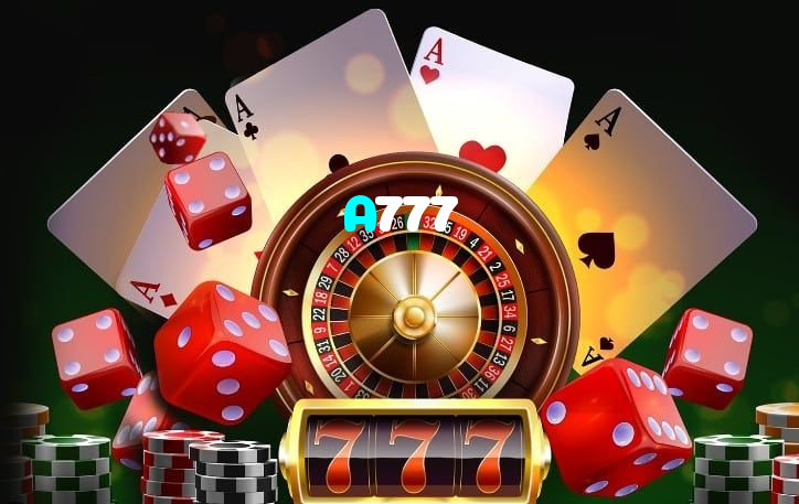 A777 casino presented on mobile device in Pakistan with slots and live games